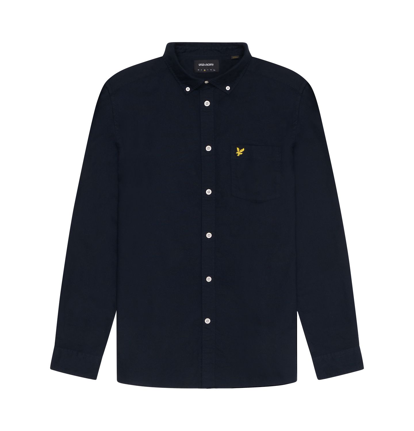 Мужская рубашка Lyle & Scott Plain Oxford, цвет: Тёмный тёмно-синий — фото 6
