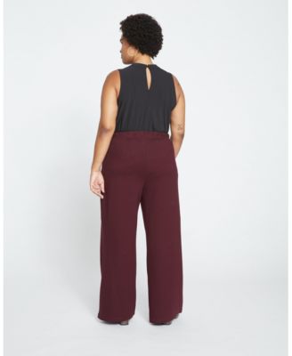 Plus Size Stephanie Wide Leg Ponte Pants