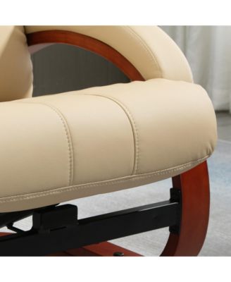 PU Leather Vibration Recliner Chair with Ottoman and Remote,