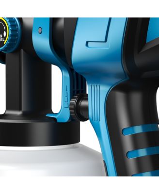 Cordless Paint Sprayer, 1000W HVLP System, 1200ml, 5 Copper Nozzles, Dual Batteries, Lightweight for Furniture & Home Projects