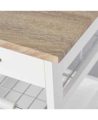 Mobile Rolling Kitchen Island Trolley Serving Cart w/ Under Drawer,