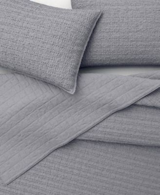 3-Pc. 100% Cotton Honeycomb Waffle Garment Washed Quilt Set