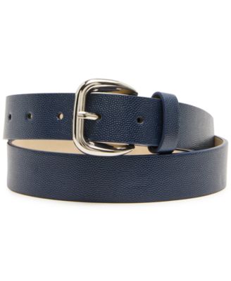 Women's Grain and Double Keeper Buckle 2-Pc Wide Belt
