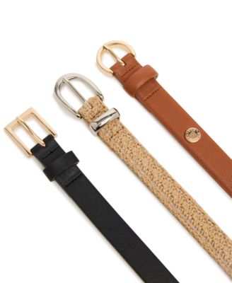 Women's Seasonal Straw 3- Pc Reversible Belt