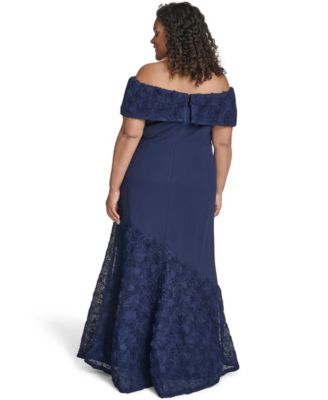 Plus Size Off-The Shoulder Mermaid Gown