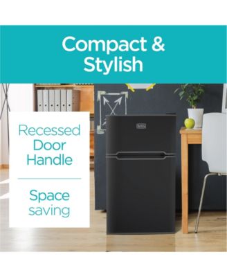 3.1 Cu. Ft. Compact Two Door Refrigerator with Freezer, Black