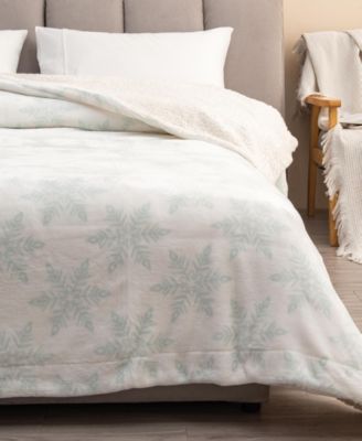Velvet Plush Reversible Sherpa Throw Blanket