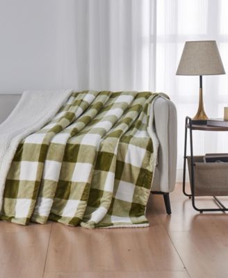 Velvet Plush Reversible Sherpa Throw Blanket