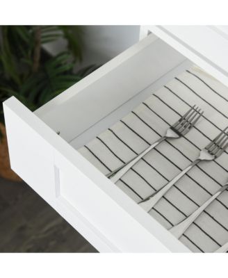 Kitchen Pantry with Doors and Drawer, Adjustable Shelves