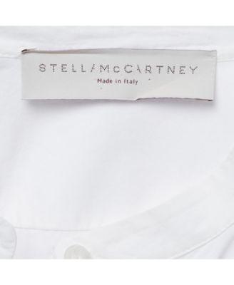 Womens White Erica Palm Tree Embroidery Cotton Long Shirt Dress