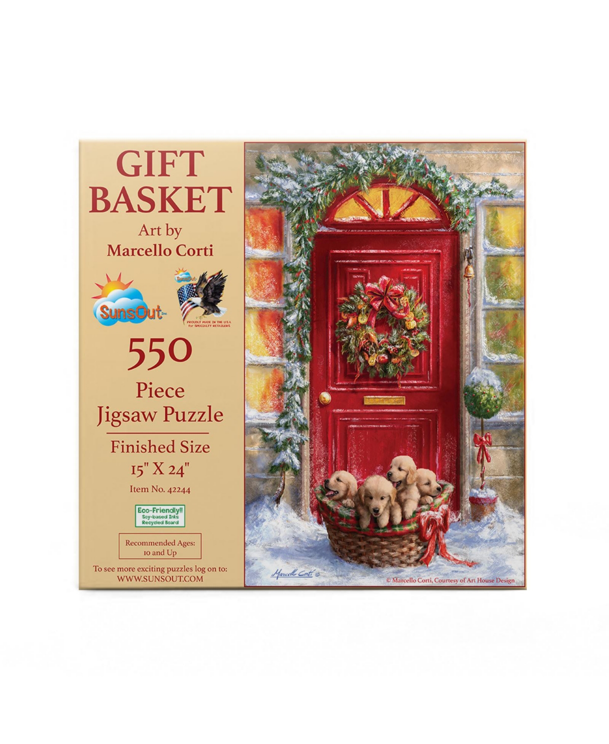 SunsOut Gift Basket 500 piece Jigsaw Puzzle for Adults Christmas