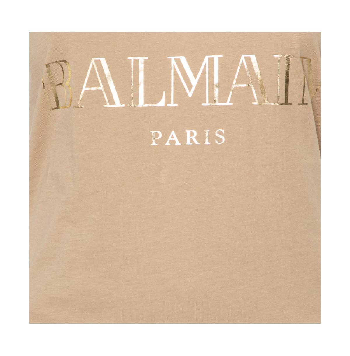 Pre-Owned Balmain Women's Beige Cotton Logo Printed Tank Top