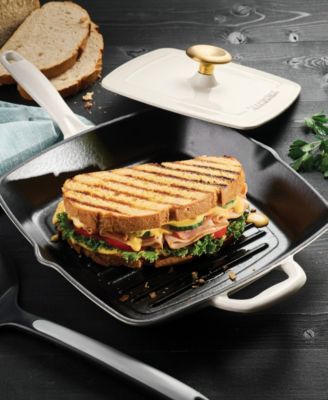 Bestow Cast Iron 11" Grill Pan with Lid