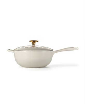 Bestow Enameled Cast Iron 3-Quart Saucier Pan with Lid