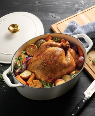 Cast Iron 7-Quart Oval Dutch Oven Pot with Lid