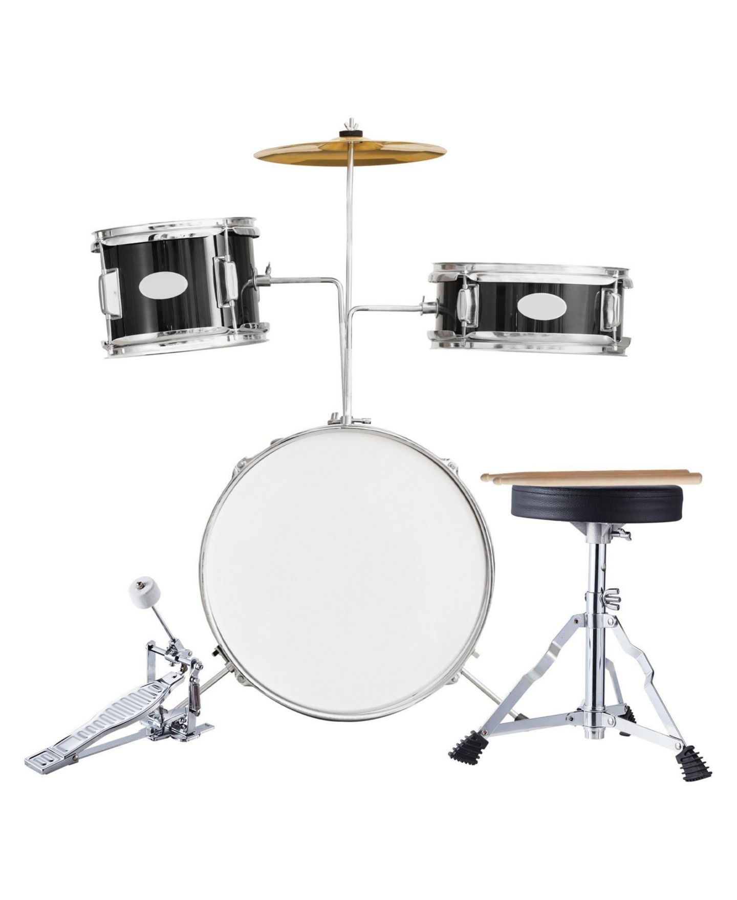 Детские игрушки SUGIFT Givimo Beginner Rhythm-Building Acoustic 3-Piece Drum Set, Ages 6+, цвет: Чёрный — фото 6