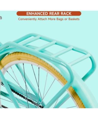 24-inch Cruiser Bike with Low-Step Frame, Shock-Absorbing Tires, and Dual Brakes