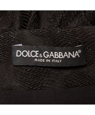 Women's Black Jacquard Draped Detail Pencil Skirt