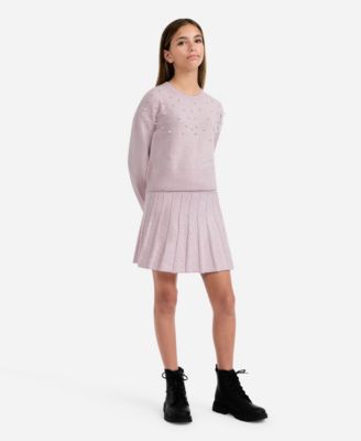 Girls' Pleated Sweater Skirt