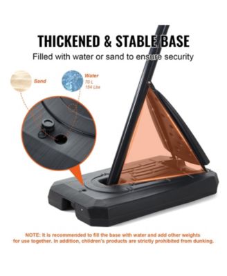 50-Inch Adjustable Basketball Hoop, 7.6–10 ft Portable Backboard System with Wheels and Fillable Base