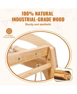 Indoor Jungle Gym 7-in-1 Wooden Toddler Climbing Playground