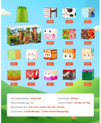 Magnetic Building Blocks Set 150 PCS Castle Theme STEM Toy