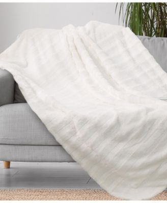 Ultra Soft Faux Fur to Microplush Reversible Cozy Warm Throw, 50" x 60"