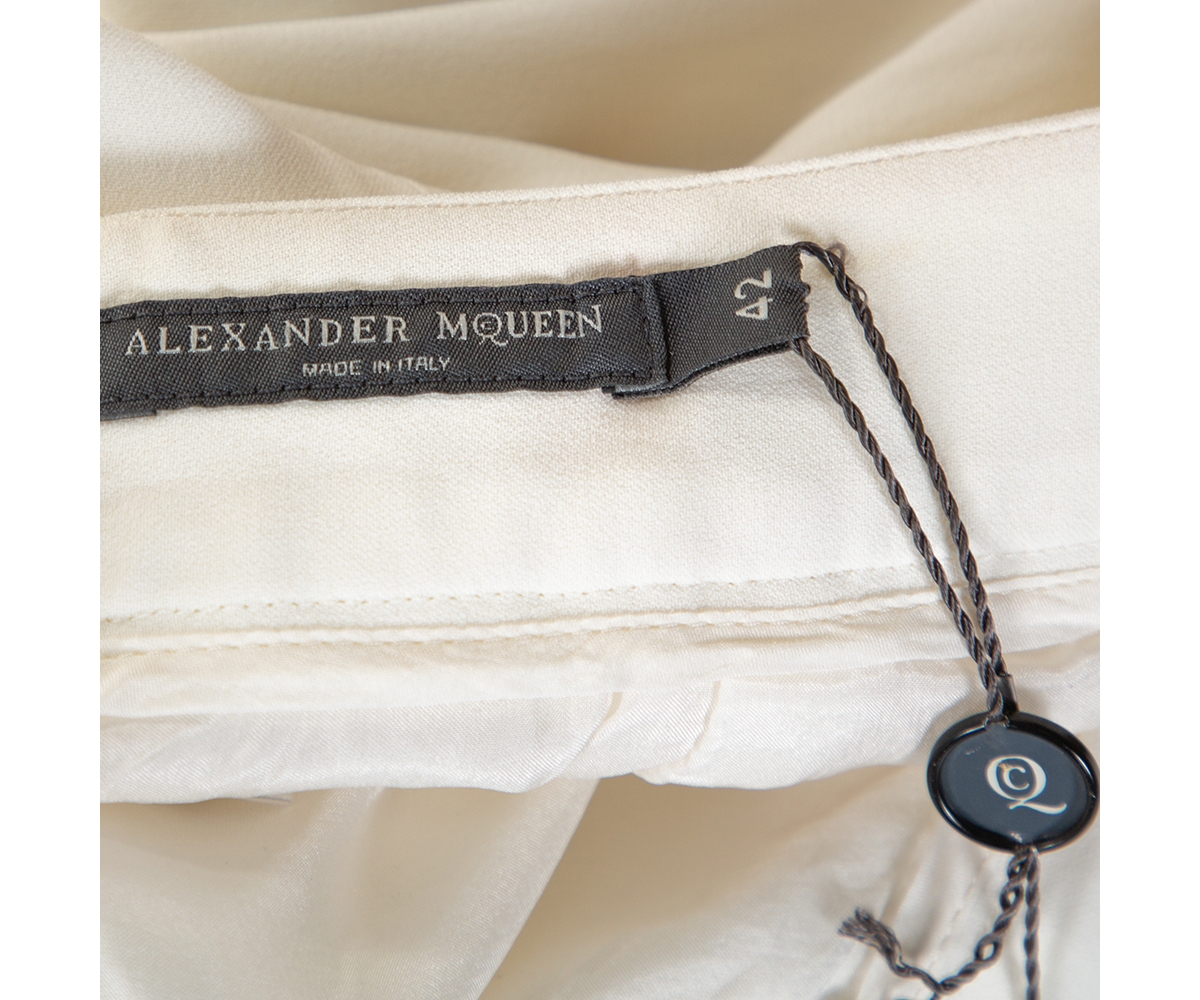 Pre-Owned Alexander Mcqueen Women's Crepe Straight Leg Trousers