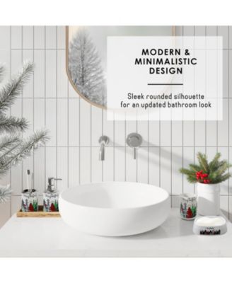 19-Piece Complete Holiday Bathroom Decor & Accessory Set with Shower Curtains