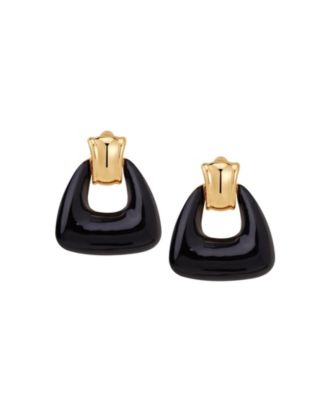 Retro Chic Ostuni Earrings - Black gold 101$