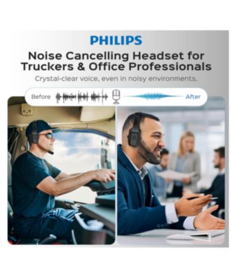 Bluetooth Mono Trucker Headset with Noise-Canceling Microphone and Mute Button