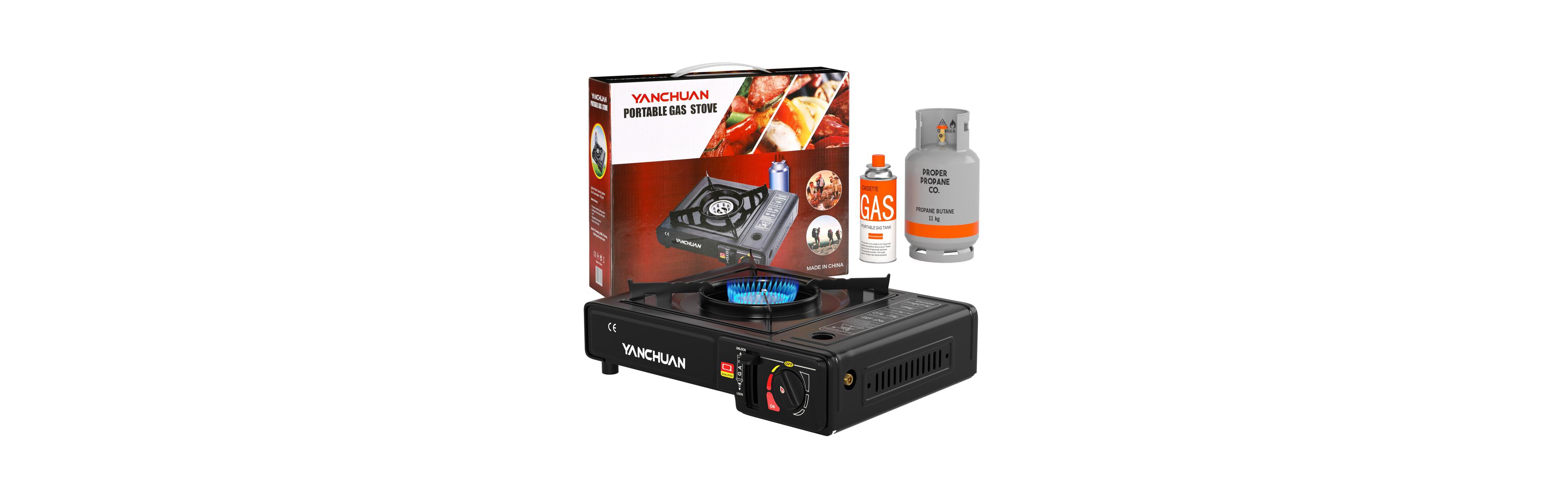 Artudatech Portable Dual-Fuel Butane/Lpg Camp Stove with Electronic Ignition & Adjustable Flame Control