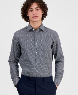 Hugo Boss Men's Valerio Long Sleeve Button-Front Geo Print Shirt