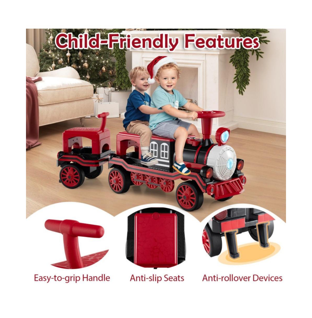 Hongge 3 Seater Trackless Ride On Train Set with Removable Chairs