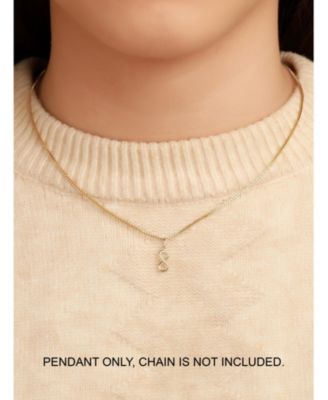 Infinity Pendant in 14K Gold, approx. 0.4 grams.