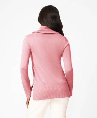 Women's Rib Cowl Neck Tunic Sweater