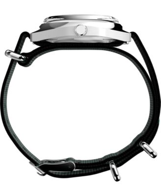 Men's Quartz Analog Green Fabric Watch, 37mm