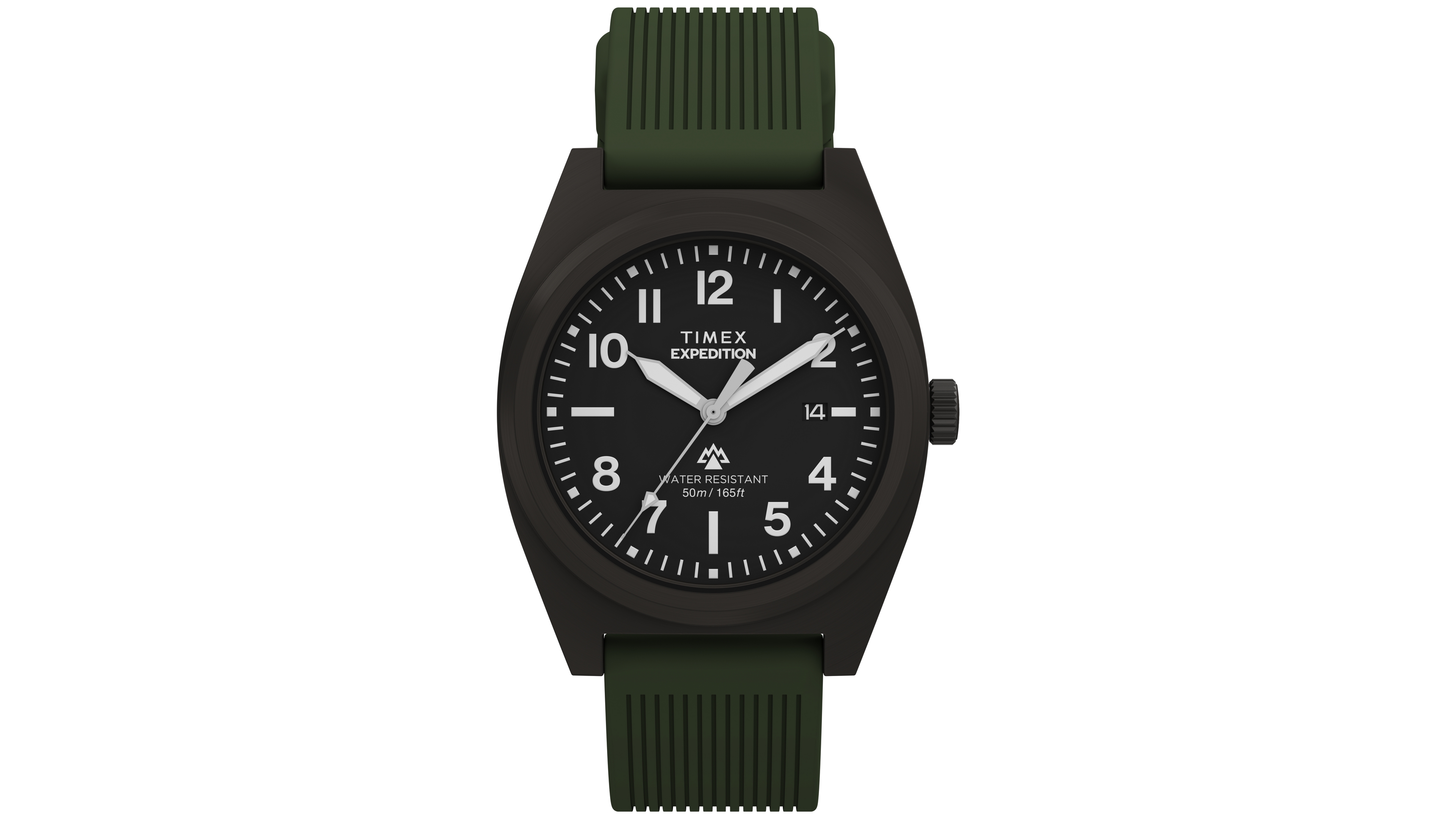 Timex Men's Quartz Analog Green Silicone Watch, 39mm