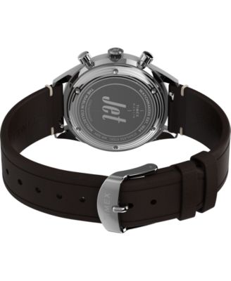 Men's Chronograph Brown Leather Watch, 40mm