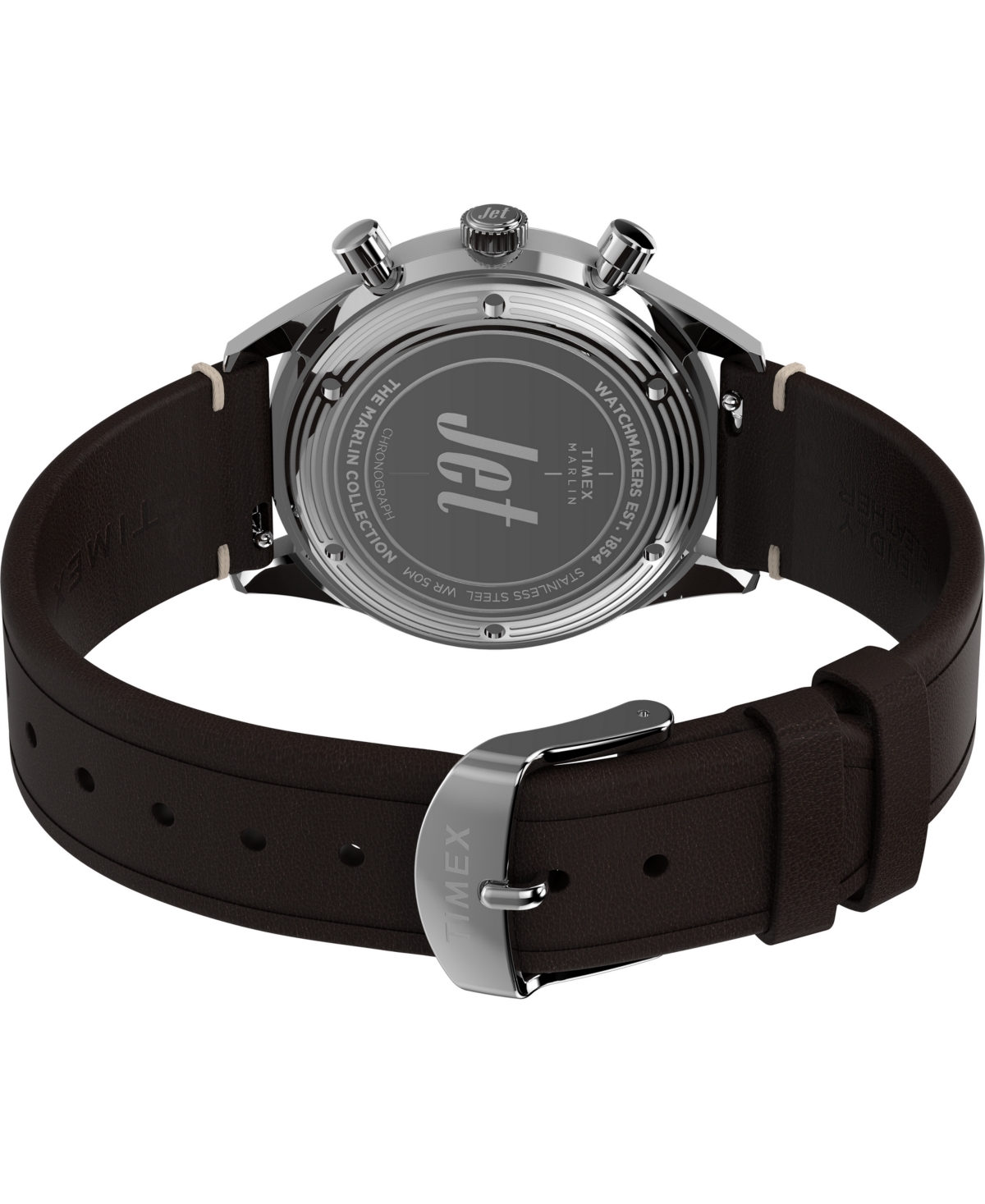 Timex Men's Chronograph Brown Leather Watch, 40mm