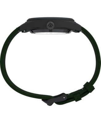 Men's Mechanical Automatic Black Fabric Watch, 39mm