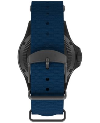 Men's Quartz Analog Black Fabric Watch, 41mm