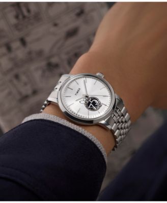 Men's Mechanical Automatic Silver-Tone Stainless Steel Watch, 40mm