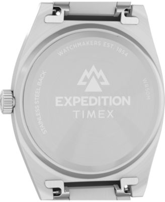 Men's Quartz Analog Silver-Tone Stainless Steel Watch, 39mm