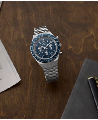 Men's Quartz Analog Silver-Tone Stainless Steel Watch, 40mm