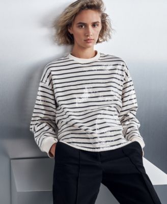 Women's Sequin Long-Sleeve Sweatshirt