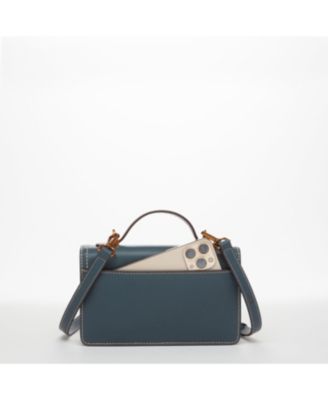 Top Handle Leather Crossbody Bag Small Purse