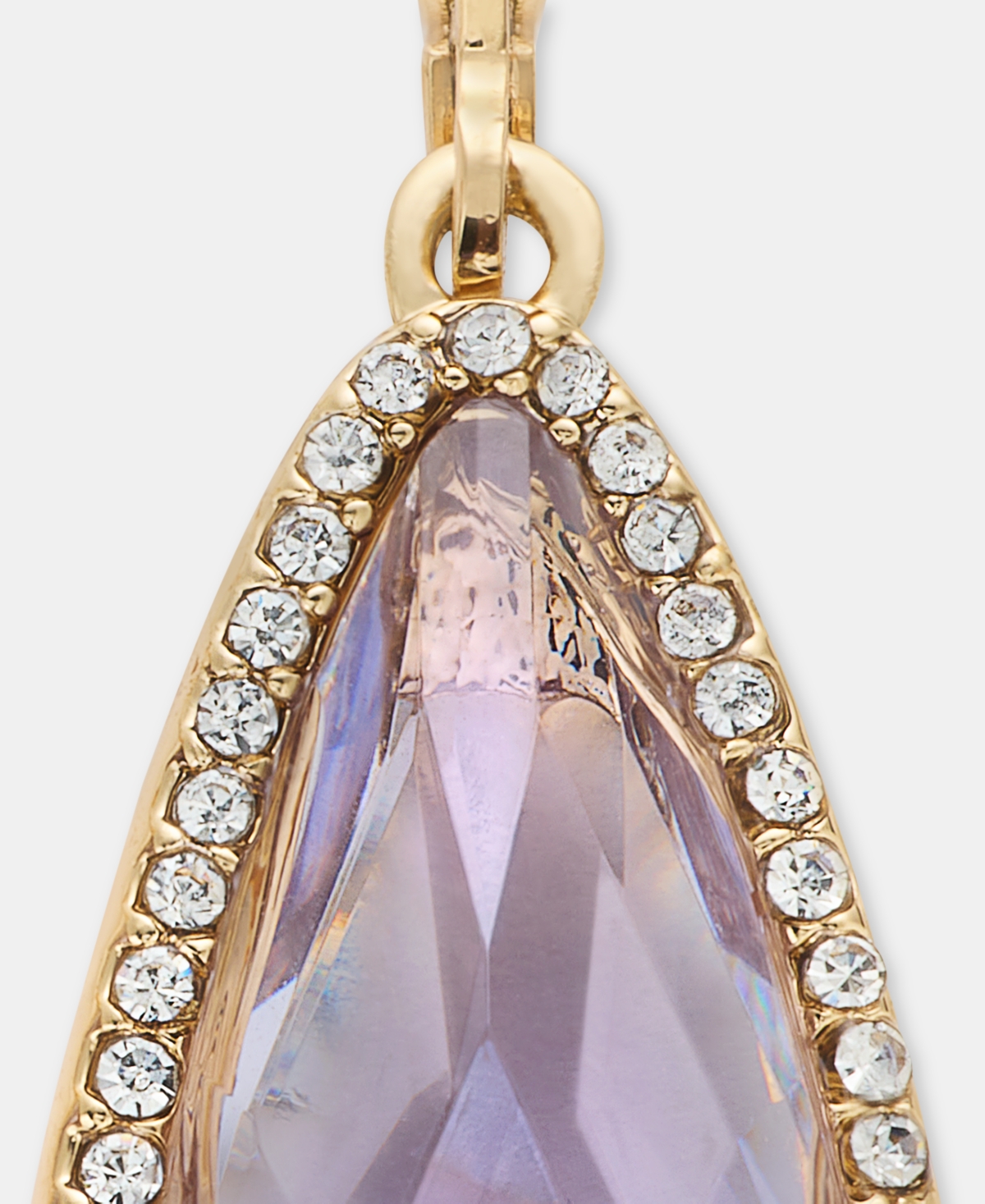 lonna & lilly Gold-Tone Stone & Pave Halo Drop Earrings