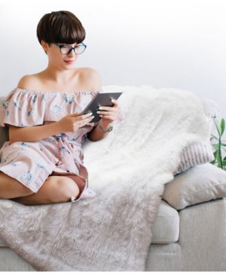 Soft and Fuzzy Reversible Shaggy Throw, 60" x 70"