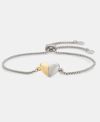 Heart Charm Slider Bracelet